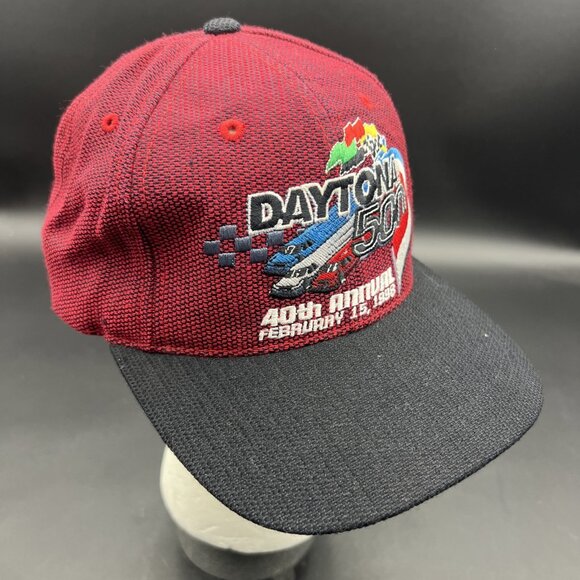Vintage DAYTONA 500 1998 40th Annual Nascar Black Snapback Hat Cap Rare Texture - Picture 6 of 13